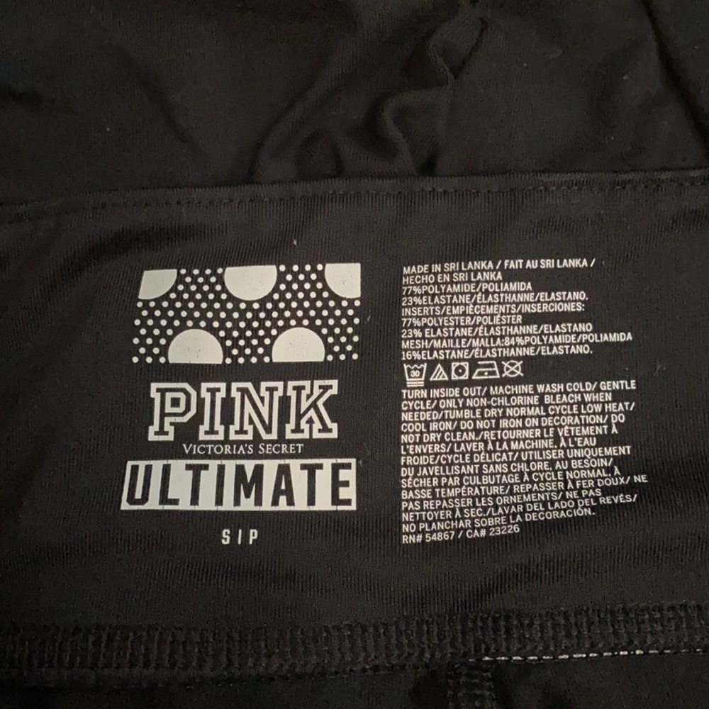 PINK size small leggings with mesh bottom